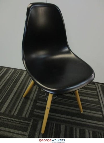 PR5686 - Black Workspace Eames Moulded Plastic Chair Carousel 1