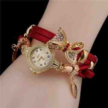 Fashion Ladies Bracelet Watch Bow New Bracelet - 1 - RED Carousel 2