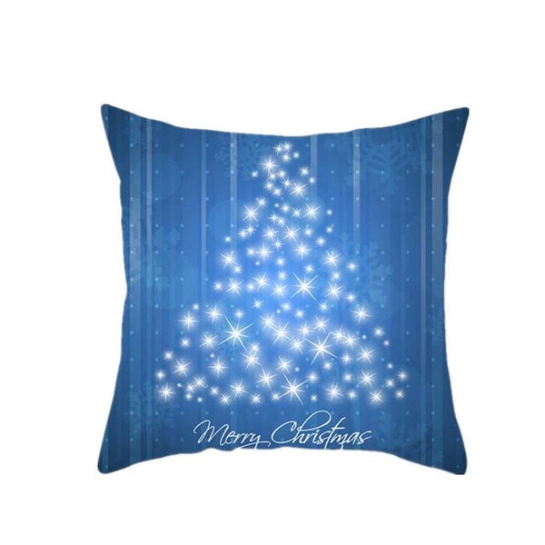 Christmas Polyester Peach Skin Pillowcase -35_45*45 (without pillow) - 2PCS Carousel 1