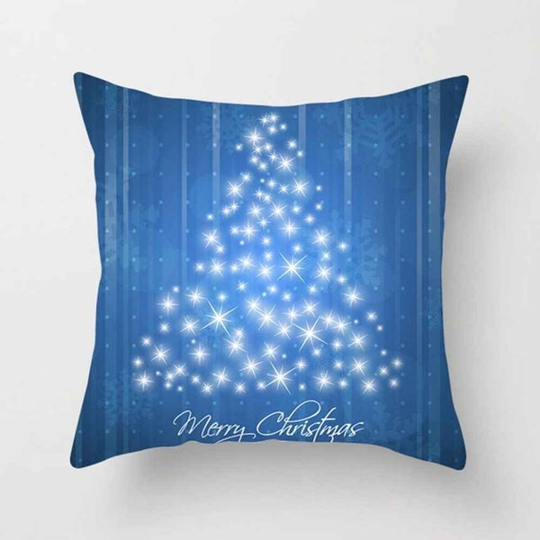 Christmas Polyester Peach Skin Pillowcase -35_45*45 (without pillow) - 3PCS - 8 Carousel 2
