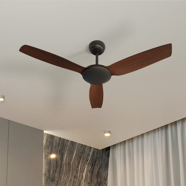 Vevare 52'' Ceiling Fan DC Motor 3 ABS Blades with Remote Control Timer Wood Carousel 1