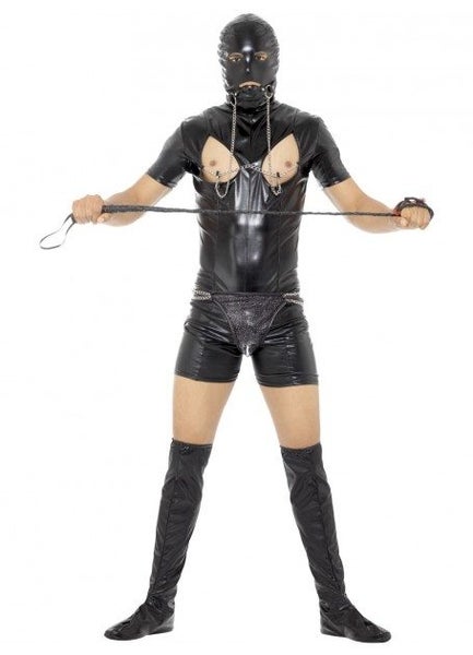 Bondage Gimp Costume with Bodysuit Sexy Bondage Fancy Dress Costume Medium Carousel 1