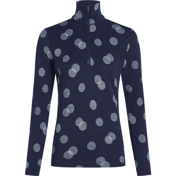 icebreaker Women's Merino 260 Vertex LS Falling Flakes Half Zip Carousel 1