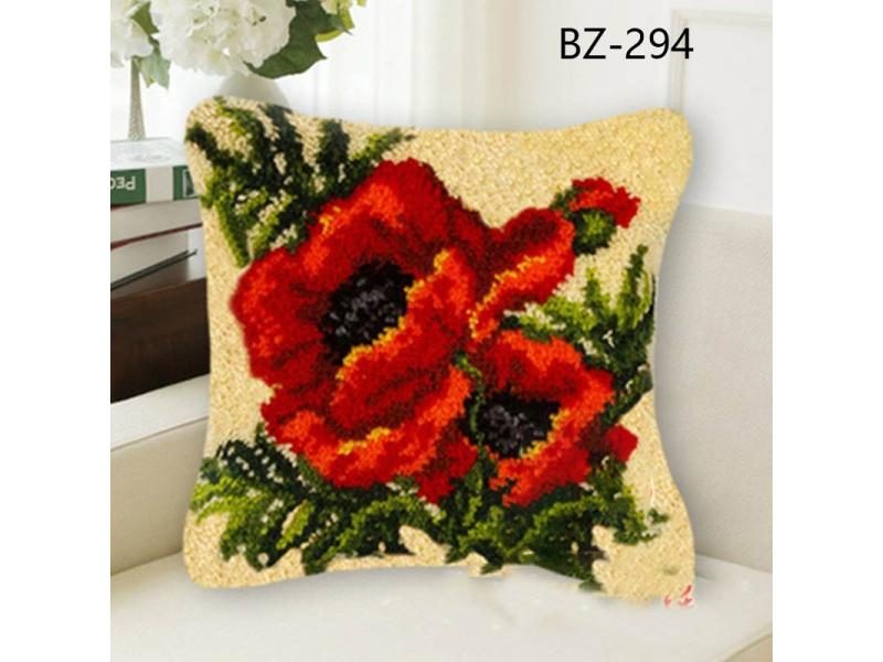 Flowers Plants 3D Segment Embroidery Pillow Rug Kits Carousel 1