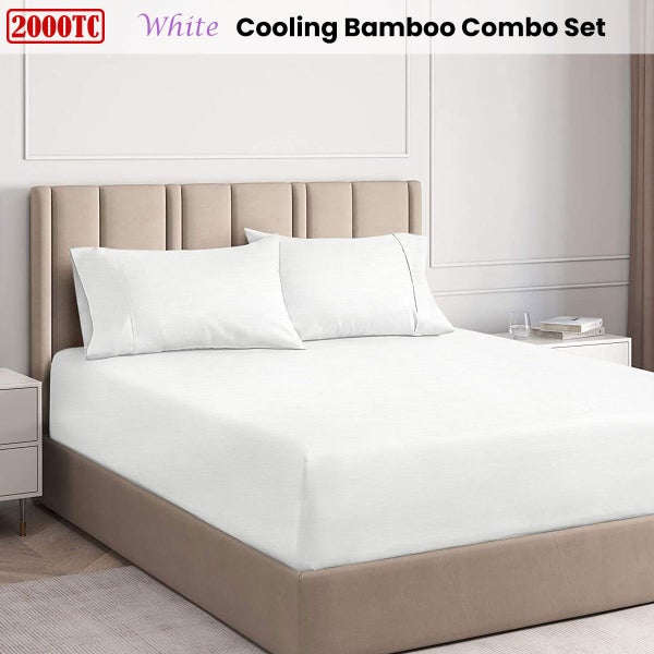 Ramesses White 2000TC Cooling Bamboo Combo Set Carousel 2