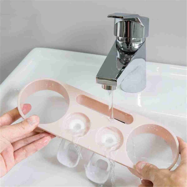 Automatic Toothpaste Squeezer 5 Toothbrush Holder Wall Mount Stand Set - 4 Carousel 2