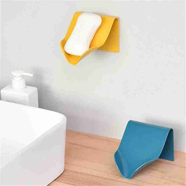 Bathroom Shower Soap Storage Box Dish Tray Wall Shelf Baskets - YELLOW Carousel 2