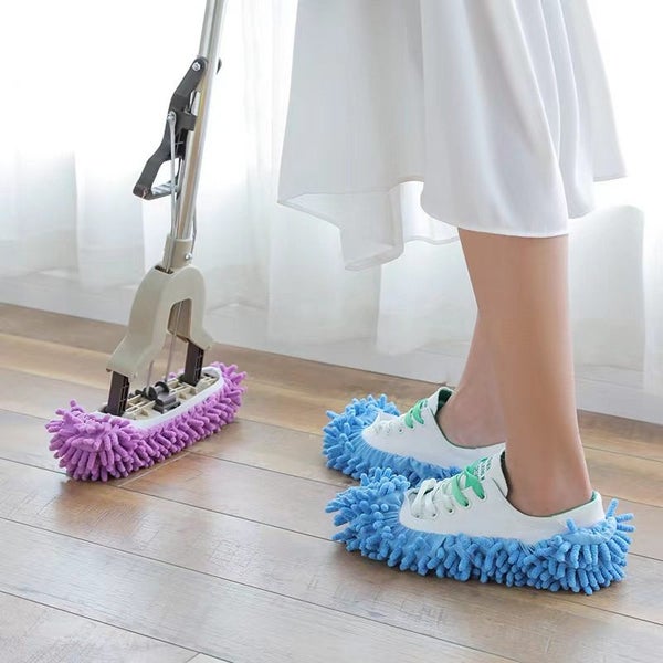 NEW 1 Pair Thickened Removable and Washable Shoe Cover Mop Slippers Carousel 2