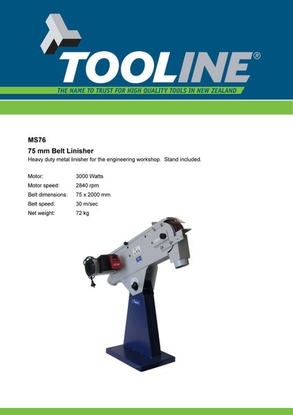 Tooline MS76 75mm Metal Linisher Carousel 2