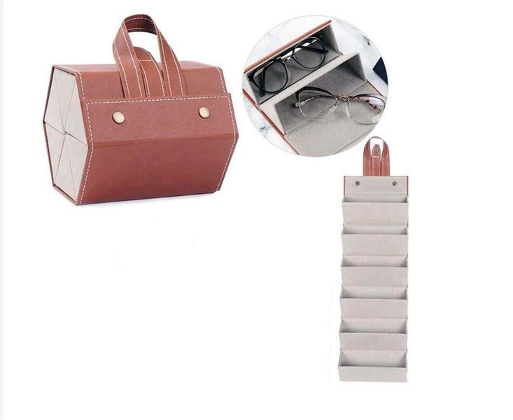 6-layer Glasses Storage Box Small Pattern Spectacles Box with Lanyard Carousel 3