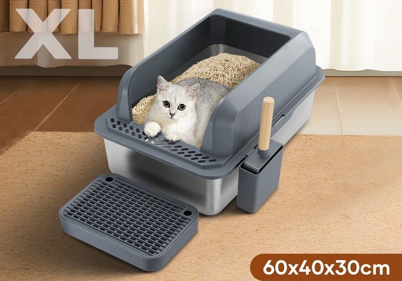 Cat Litter Box Stainless Steel Carousel 1