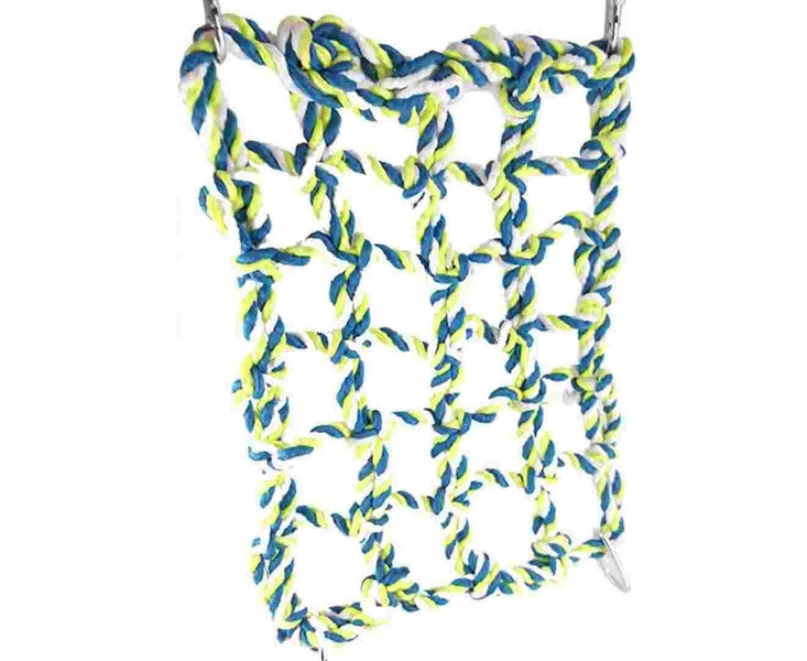Pet Bird Parrot Hamster Cage Rope Ladder Net Hammock Swing Hanging Perch Toys Carousel 1