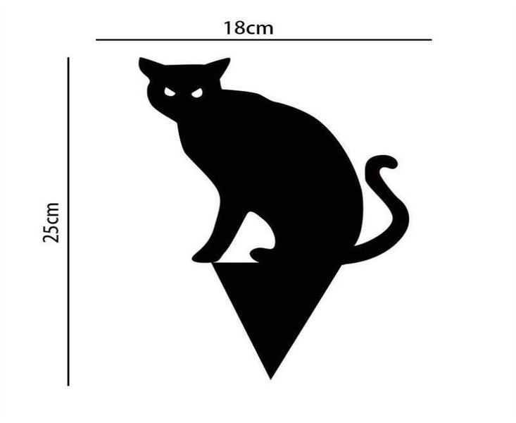 3X Halloween Decorations Black Cat Silhouette Yard Sign Yard Decoration Props Carousel 4