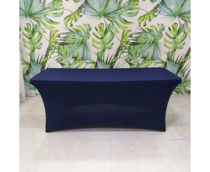 Table Cover Solid Stretchable Polyester Banquet Events Desk Cloth 183x76x76cm Carousel 1