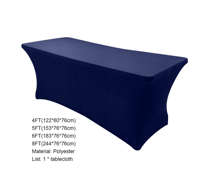 Table Cover Solid Stretchable Polyester Banquet Events Desk Cloth 183x76x76cm Carousel 2