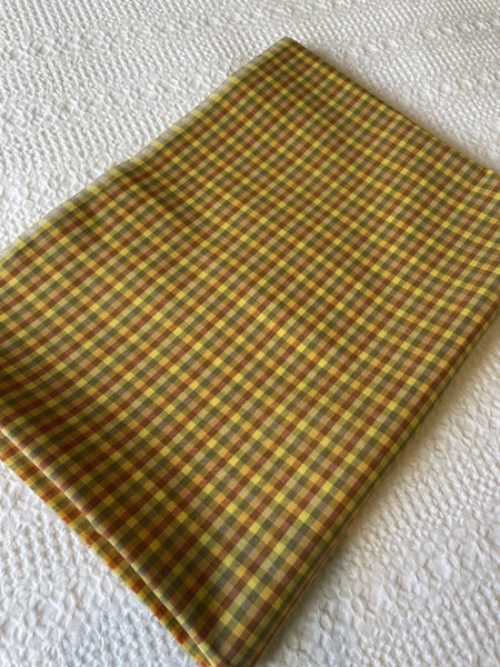 A huge length of unused vintage poly cotton fabric- checks Carousel 2