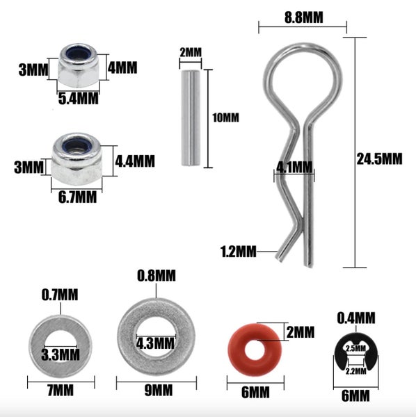 500pcs 1:10 RC Car Screws Tools Kit62990729842819113