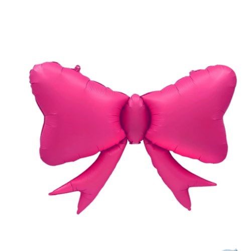 Hot Pink Bow Foil Shape Balloon (Air-Filled) Carousel 1