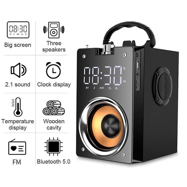 Black outdoor remote control subwoofer portable bluetooth 5.0 wireless audio Carousel 2