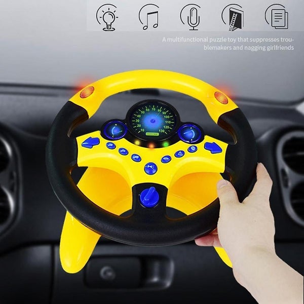 Children's steering wheel toy with lights to simulate driving sound walkie Carousel 2
