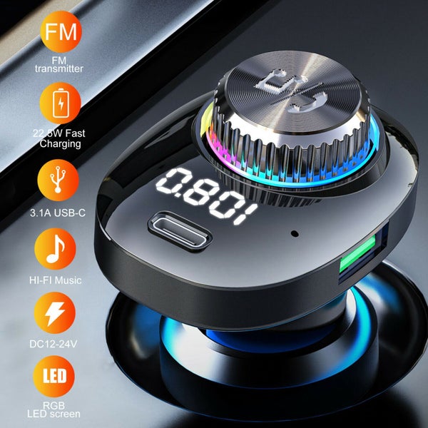 Bluetooth FM Transmitter Car Fast Charger Carousel 1