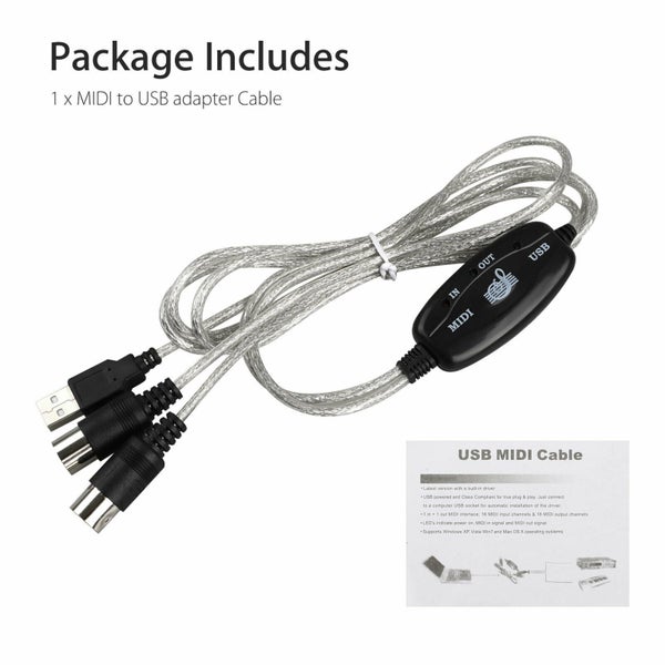 MIDI to USB Cable Adapter Carousel 8