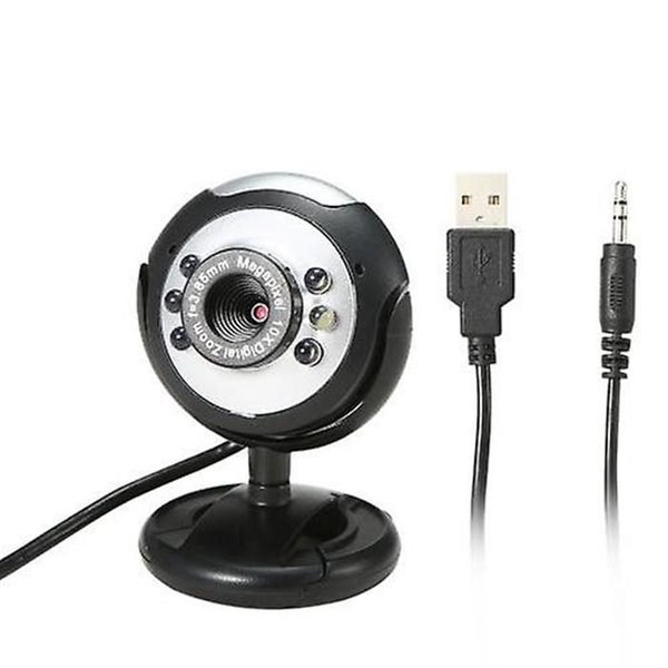 640P Webcam Live Streaming Webcam with Microphone 360 Degree Rotatable USB Web C Carousel 1