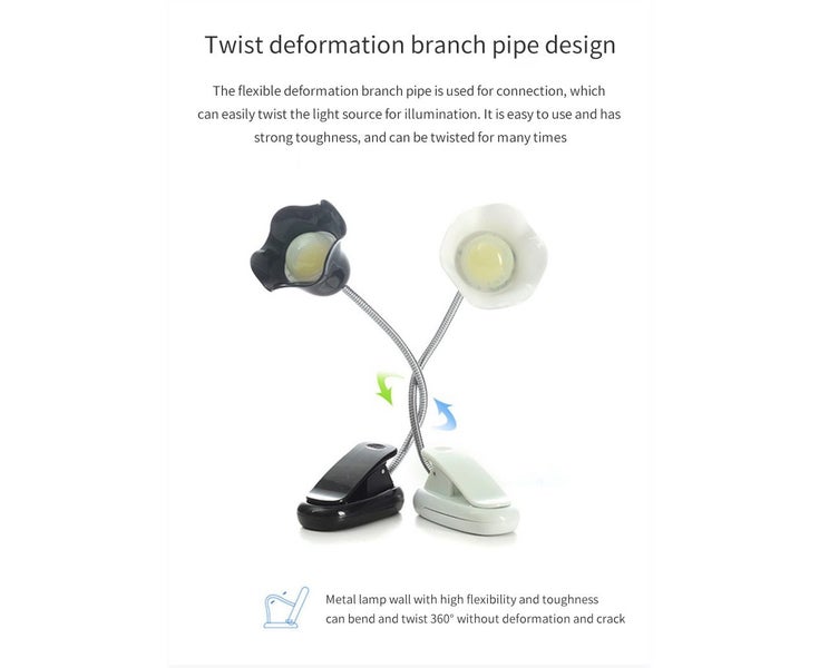 USB Clip Lamp LED Creative Morning Glory Reading Table Lamp Student Table L Carousel 2