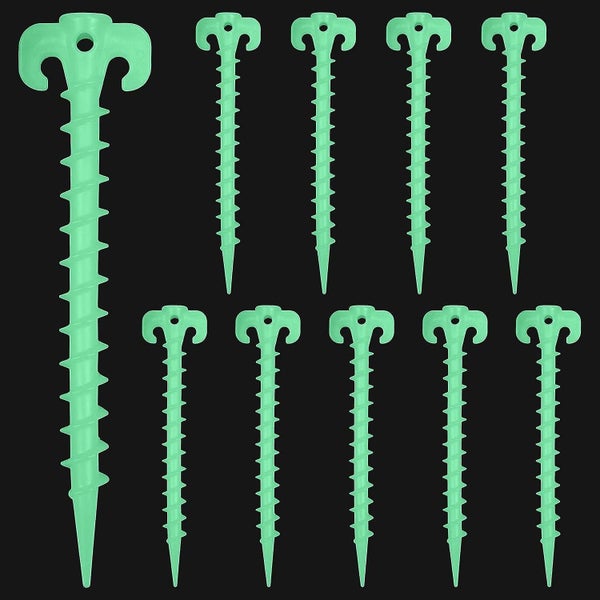 10 Pcs Luminous Tent Stakes Tent Ground Tacks Outdoor Camping Fishing Self-l Carousel 1