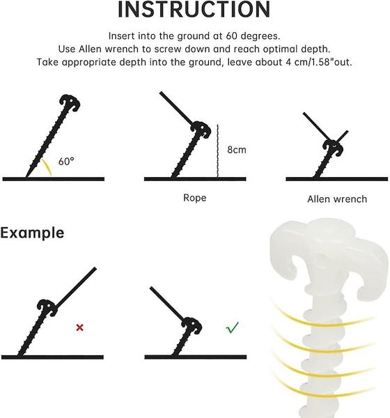 10 Pcs Luminous Tent Stakes Tent Ground Tacks Outdoor Camping Fishing Self-l Carousel 5