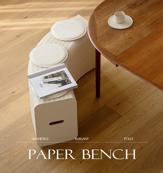 3 Seats Kraft Paper Bench Sofa Carousel 1