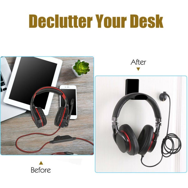 Wall Mount Headset Headphones Hanger Holder Carousel 2