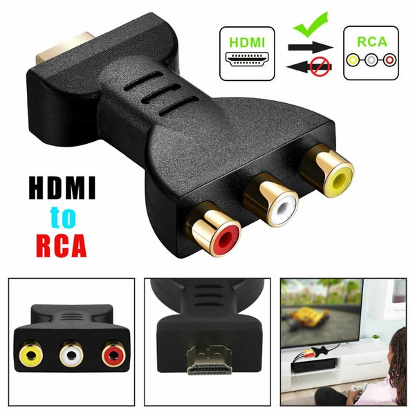 HDMI Male to 3 RCA Female AV Video Audio Adapter Converter Carousel 1