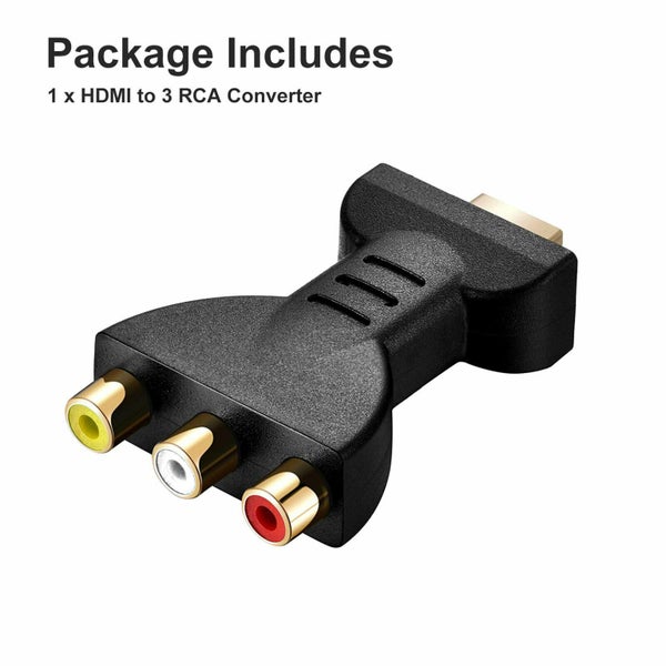 HDMI Male to 3 RCA Female AV Video Audio Adapter Converter Carousel 8