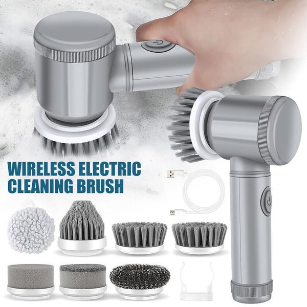 7 In 1 Electric Cordless Spin Scrubber Turbo Scrub Super Power Cleaning Brush Carousel 1