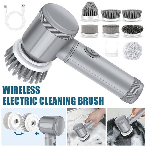 7 In 1 Electric Cordless Spin Scrubber Turbo Scrub Super Power Cleaning Brush Carousel 2