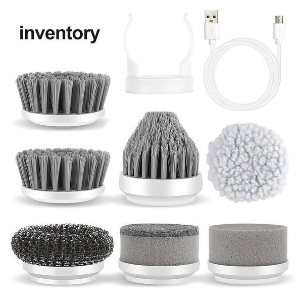 7 In 1 Electric Cordless Spin Scrubber Turbo Scrub Super Power Cleaning Brush Carousel 12