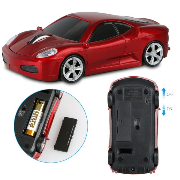 Wireless Car optical Mouse Game Mice for PC Laptop Receiver Carousel 1