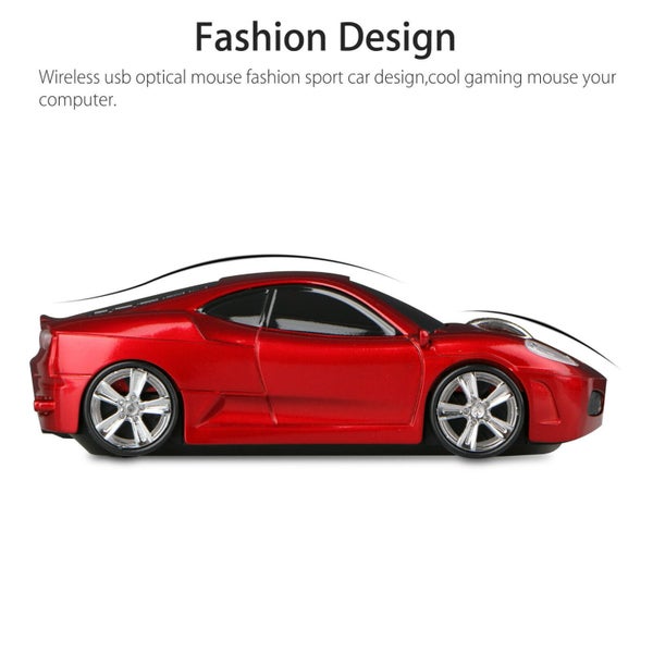 Wireless Car optical Mouse Game Mice for PC Laptop Receiver Carousel 2