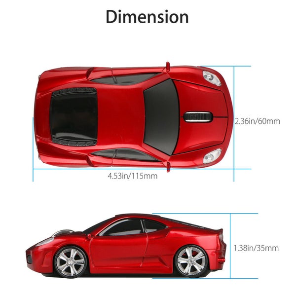 Wireless Car optical Mouse Game Mice for PC Laptop Receiver Carousel 8