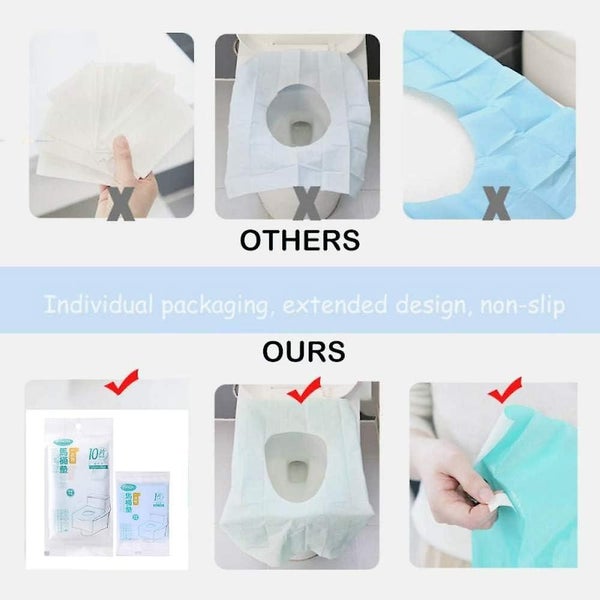 20 Piece Extra Large Soft Waterproof Disposable Toilet Seat Covers For Childre Carousel 5