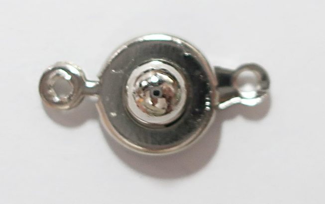 2 SILVER DOME SNAP CLASPS Carousel 2