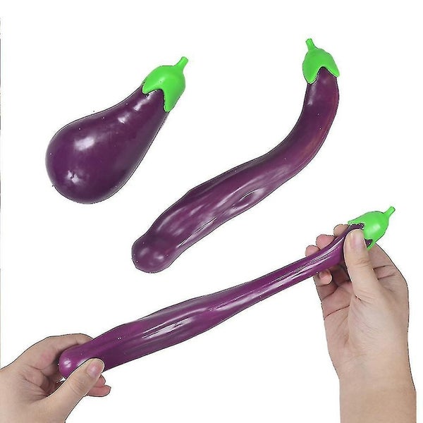 Simulation Eggplant Sand Filled Lala Toy Strong Stretchability Tpr Stress Relief Carousel 1