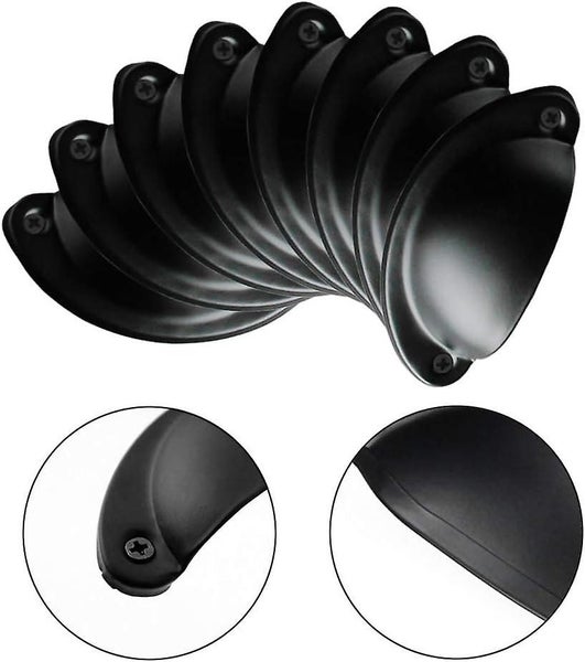 24 Pcs Black Vintage Shell Handleretro Shell Handle For Cabinet Door Drawer Carousel 2