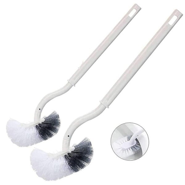 2pcs White Toilet Brush Toilet Brush Plastic Long Handle Toilet Brush With St Carousel 1