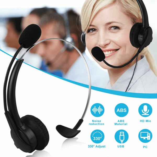 USB Wired Headset Computer Headphone with Mic for PC Chat Call Carousel 1