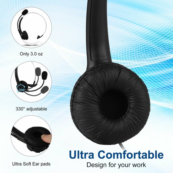 USB Wired Headset Computer Headphone with Mic for PC Chat Call Carousel 2