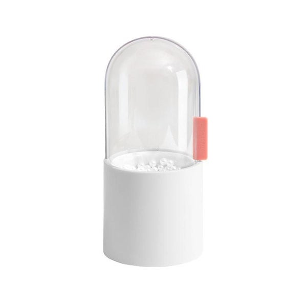 white Makeup Brush Holder With Lid Makeup Brush Storage Box With Clear Swing Carousel 1