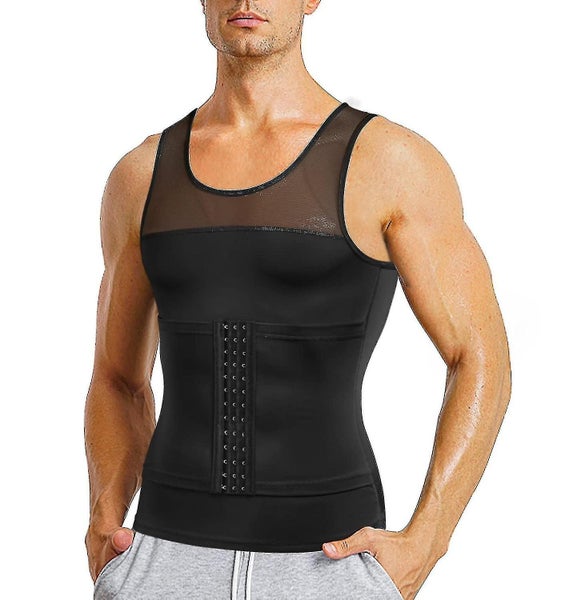 Men Hot Swear Shirt Corset Waist Trimmer Belt Wrap Trainer Slimming Body Shaper Carousel 1