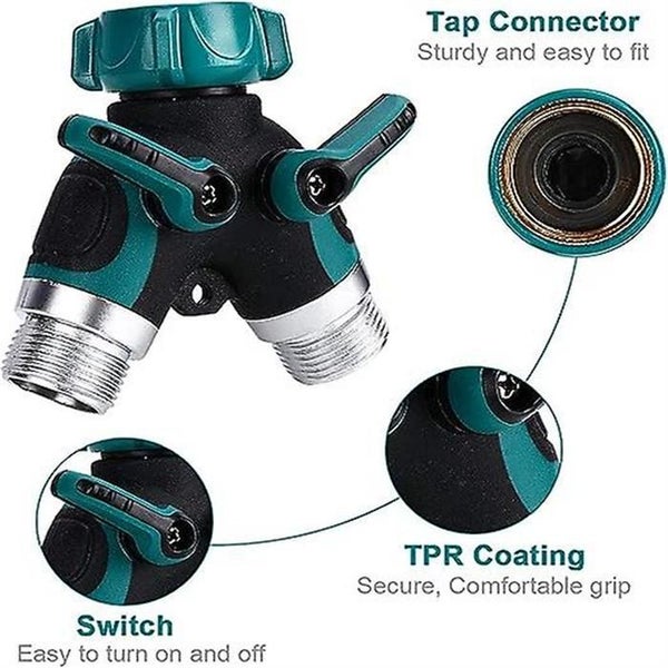 2 Way Hose Splitter Garden Hose Splitter 3 4 And 1 2 2 Way Distributor With 2 Carousel 1